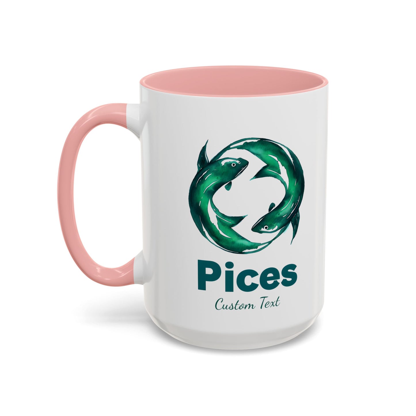 Personalized Pisces Accent Coffee Mug, Zodiac Mug, Astrology Mug, Zodiac Sign Mug, Custom Zodiac Gift, Pisces Birthday Gift