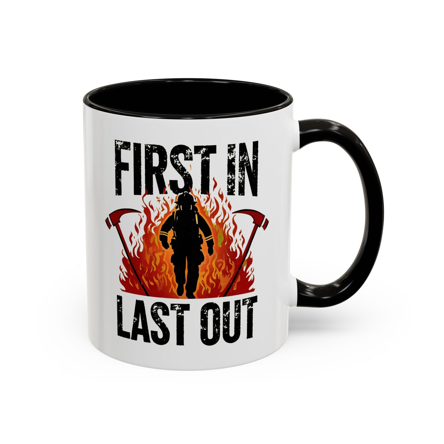 Firefighter First In Last Out Mug, Female Firefighter Gift, Firefighter Wife Mug, Thin Red Line, Firefighter Gift