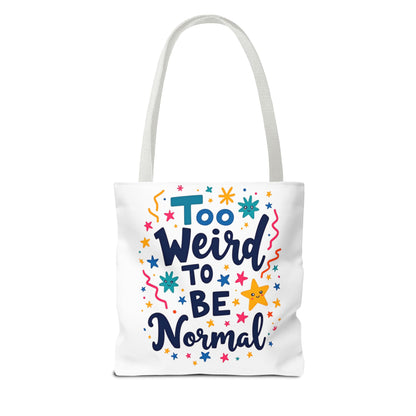 Enneagram Type 4 Tote Bag, To Weird to Be Normal, Personality Test, Enneagram Four, Self Growth Accessories