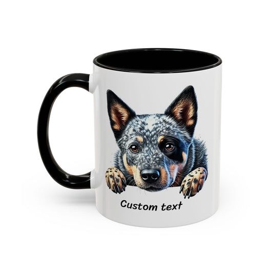 Funny Dog Lover Australian Cattle Dog Accent Mug, Sassy Coffee Cup with Dog is Friendly, I am Not Quote, Perfect Gift for Dog Moms