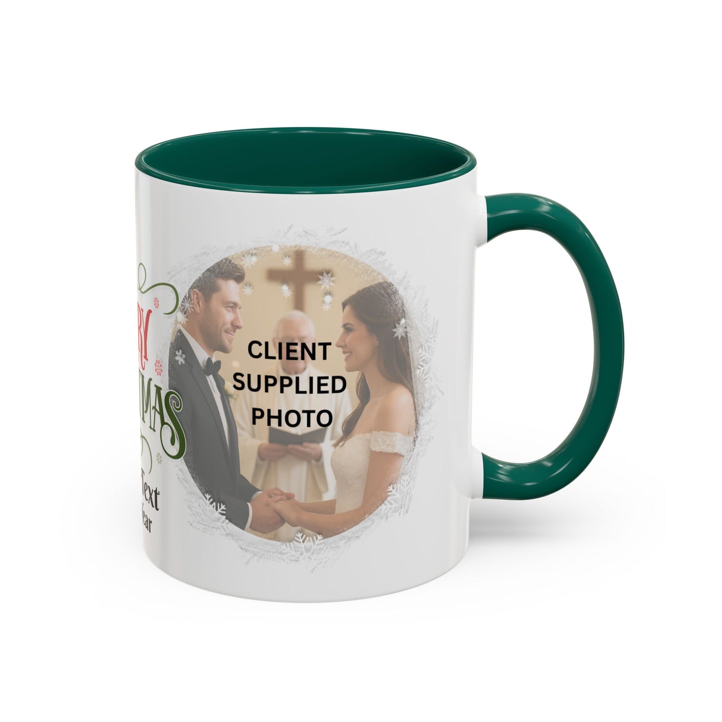 First Year Married Photo Mug featuring a couple at their wedding, perfect gift for newlyweds.