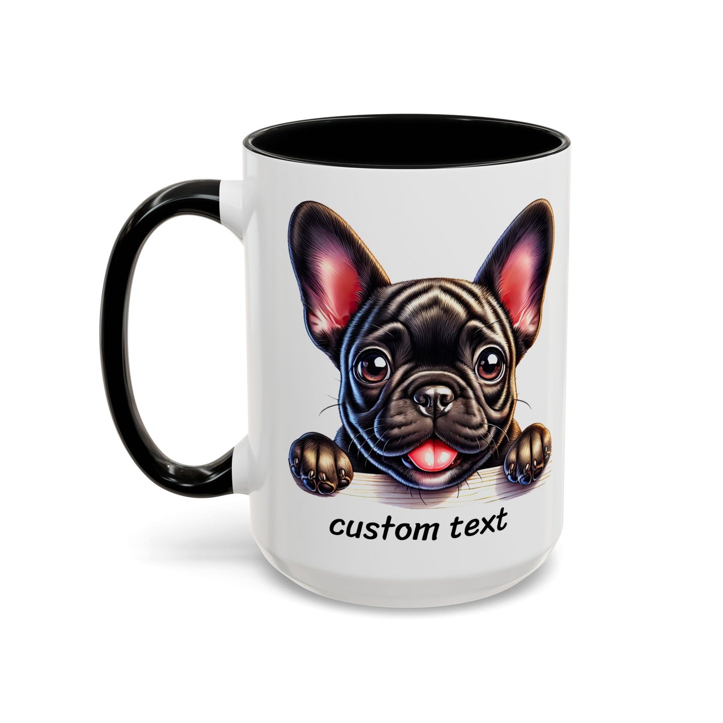 Funny Dog Lover French Bulldog Accent Mug - "Dog is Friendly, I am Not"