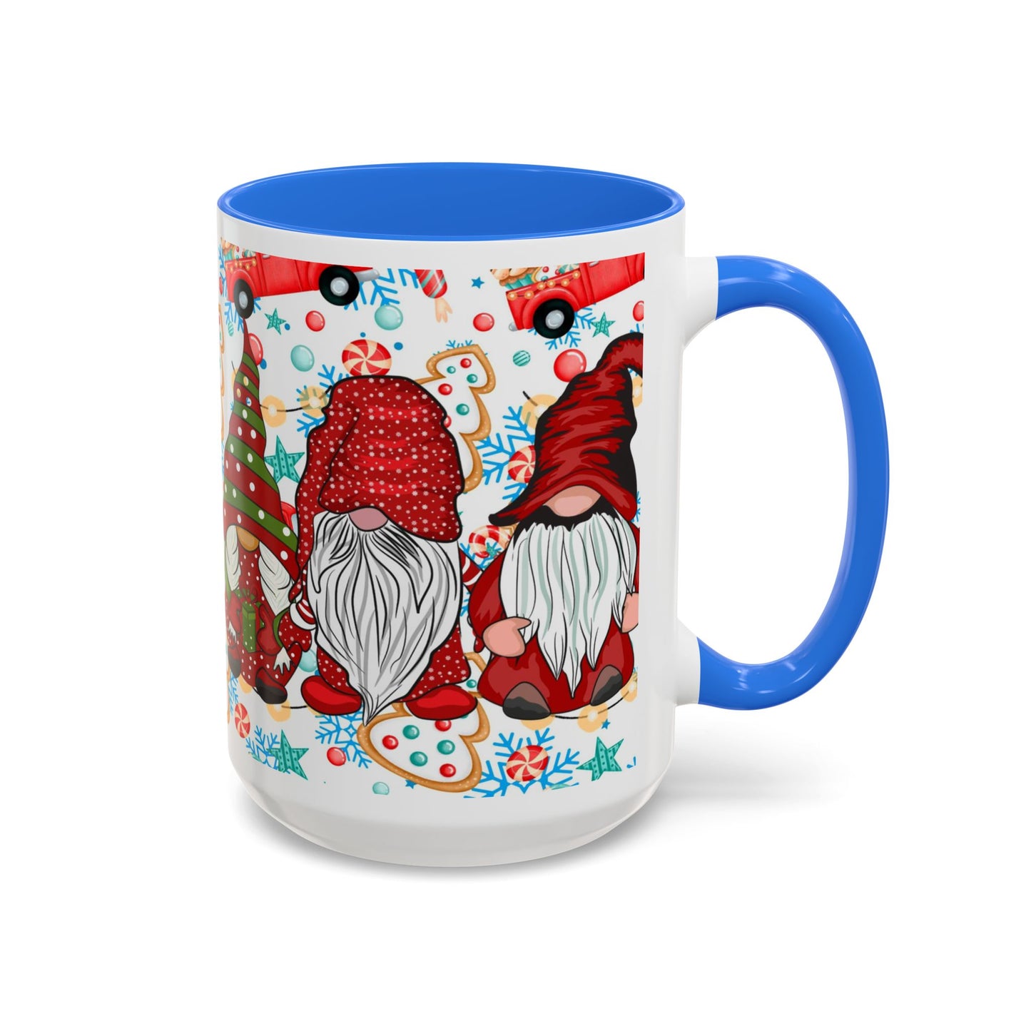 Gingerbread Christmas Gnome Mug with Cookies and Candy, Cute Holiday Coffee Cup, Festive Gnome Lover Gift, Winter Hot Cocoa Mug, Holiday Kitchen Drinkware