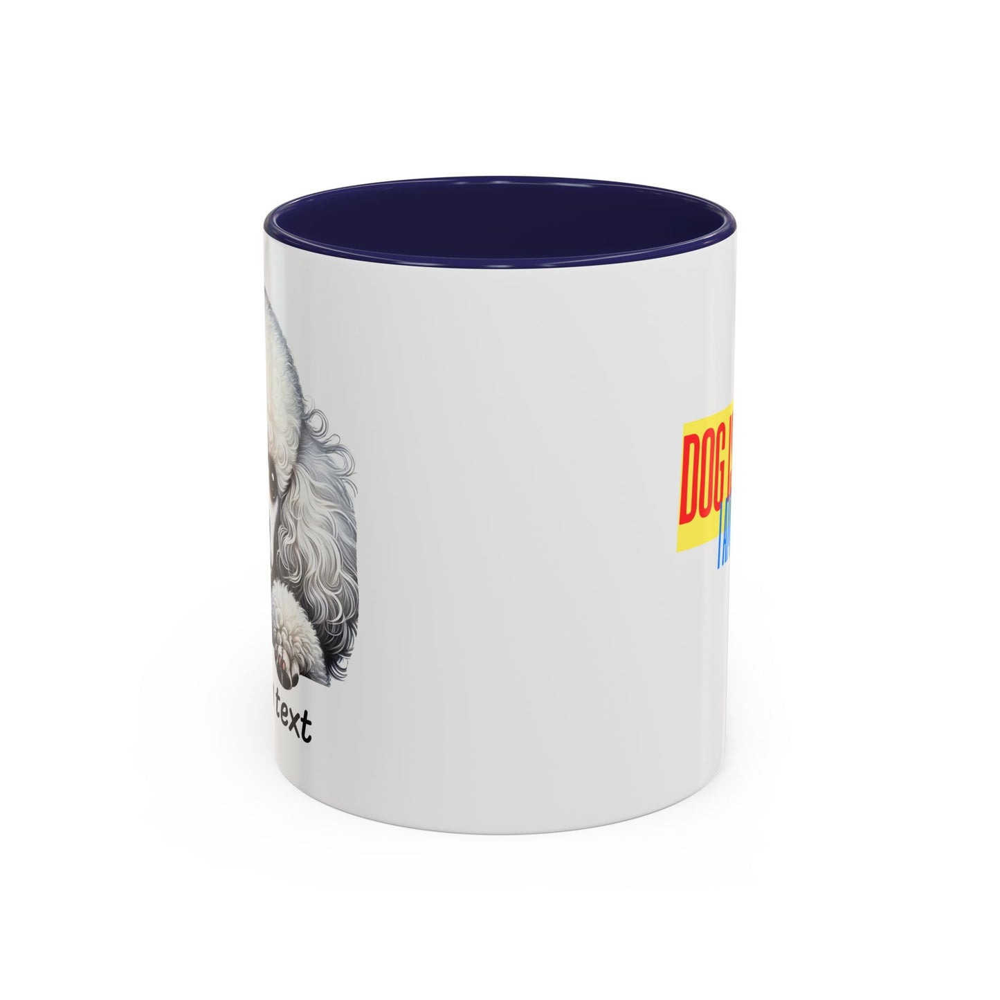Funny Dog Lover Poodle Accent Mug - "Dog is Friendly, I am Not"