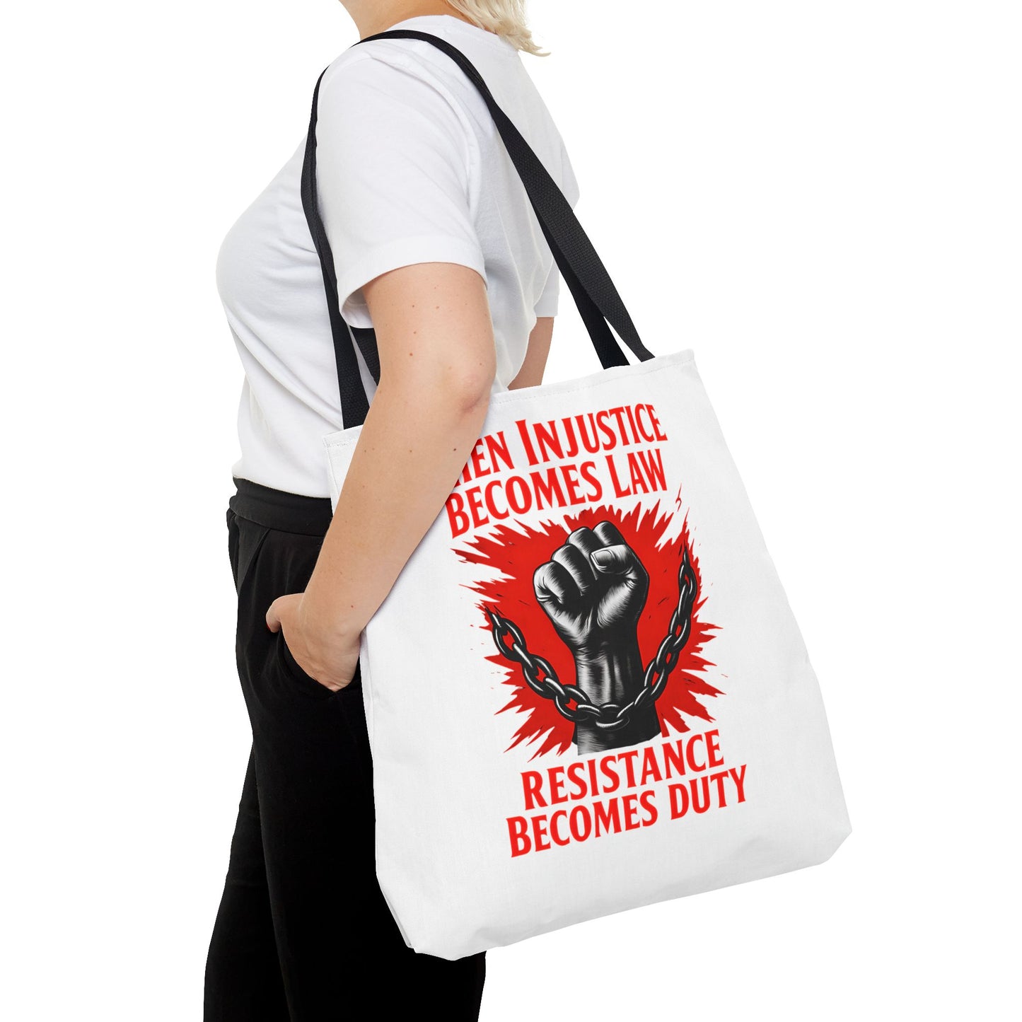 Resistance Duty Tote Bag, Political Protest Tote, Graphic Tote Bag, Subtle Anti Trump, Trendy Tote Bag, Injustice Law