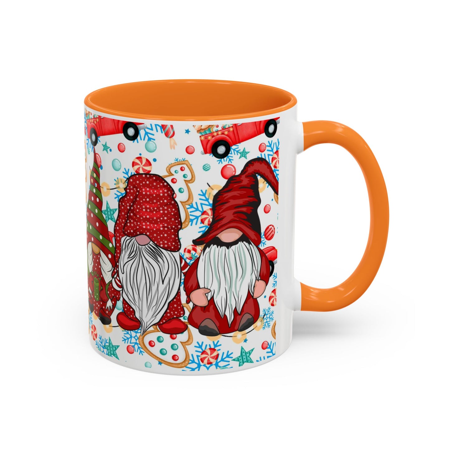 Gingerbread Christmas Gnome Mug with Cookies and Candy, Cute Holiday Coffee Cup, Festive Gnome Lover Gift, Winter Hot Cocoa Mug, Holiday Kitchen Drinkware