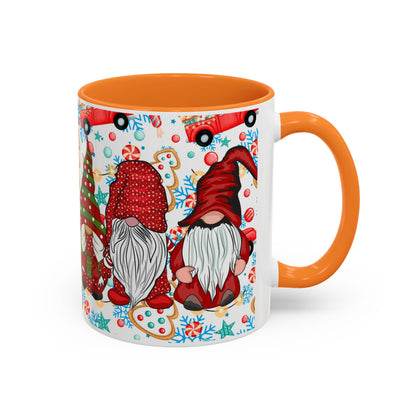 Gingerbread Christmas Gnome Mug with Cookies and Candy, Cute Holiday Coffee Cup, Festive Gnome Lover Gift, Winter Hot Cocoa Mug, Holiday Kitchen Drinkware