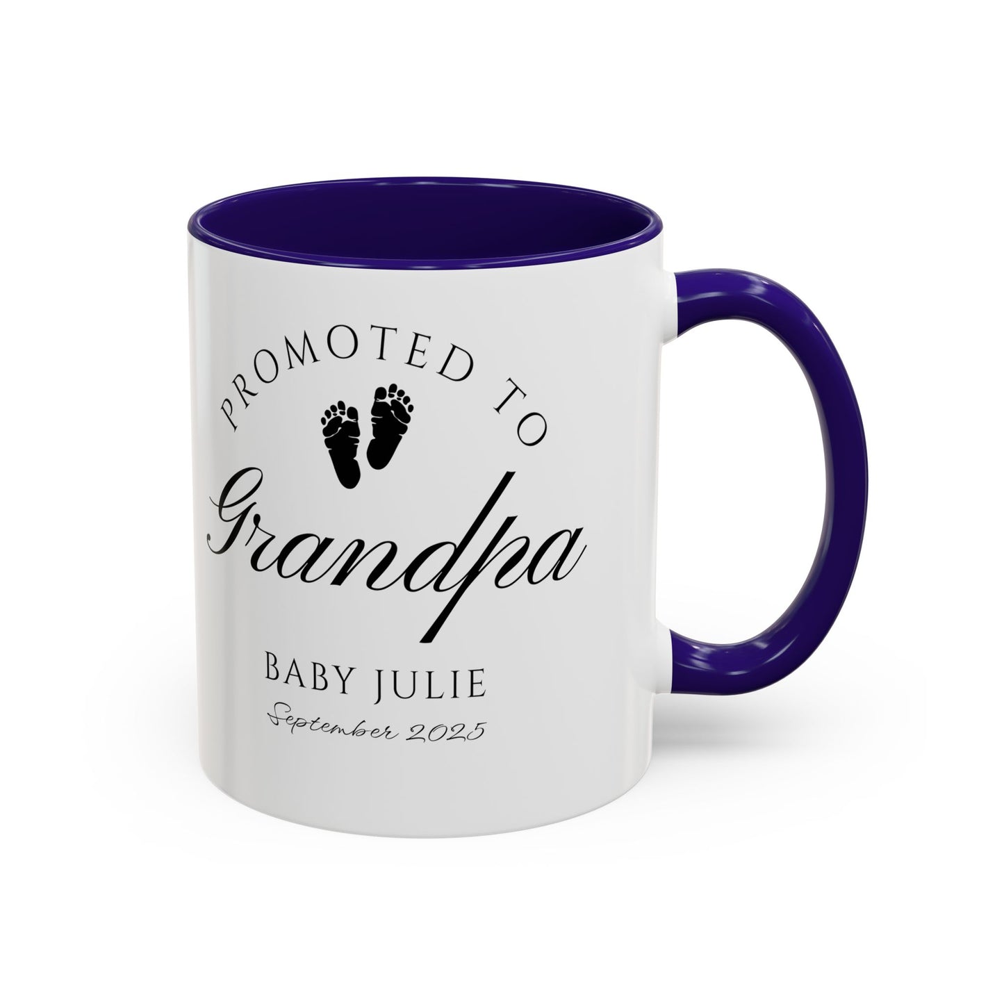 Promoted to Grandpa Mug, Personalized New Grandpa Gift 2025, Custom Baby Announcement Coffee Cup, Pregnancy Reveal for Grandfather, First Grandchild Gift