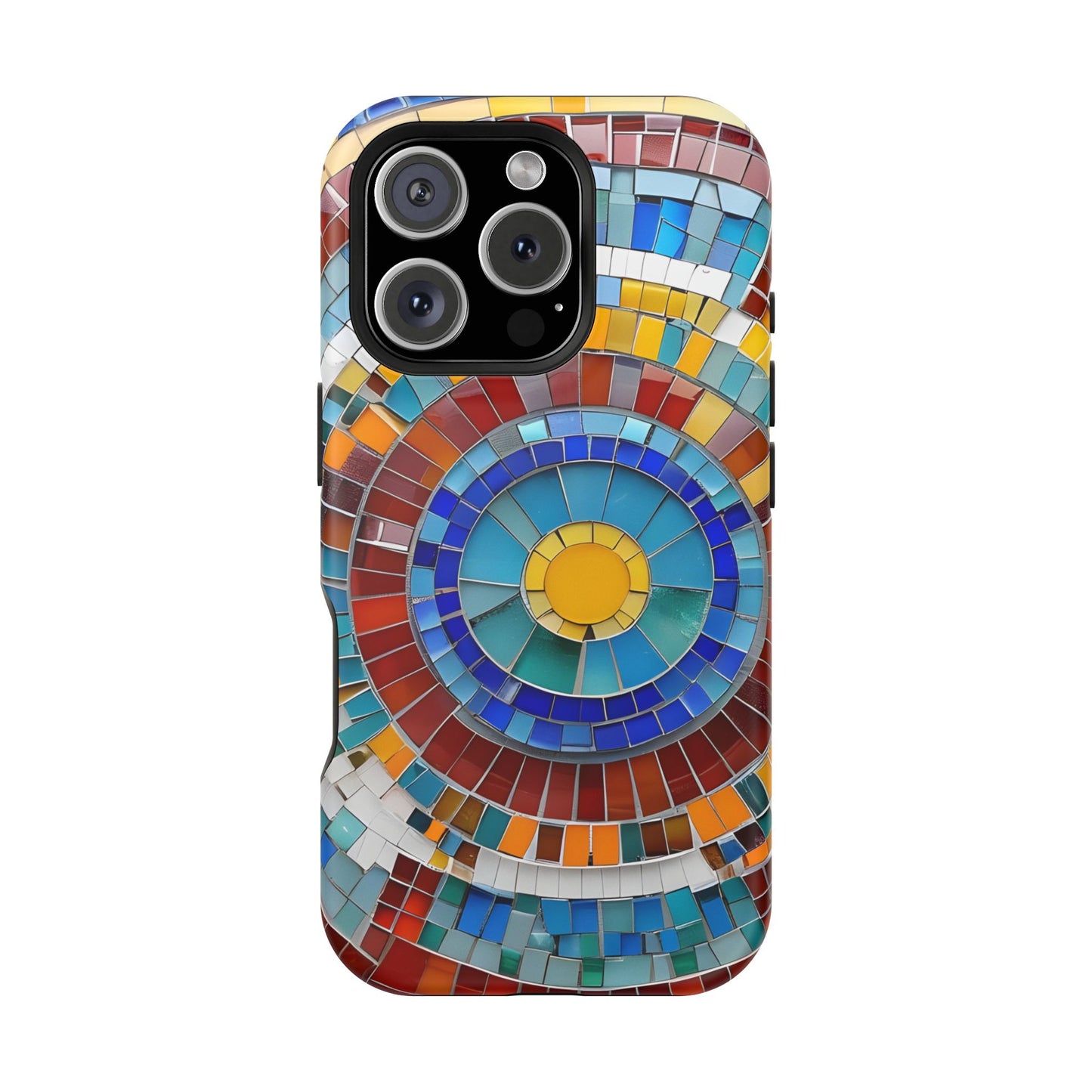 Vibrant Mosaic  iPhone Case - Colorful iPhone Cover, Unique Phone Accessory, MegSafe iPhone cover