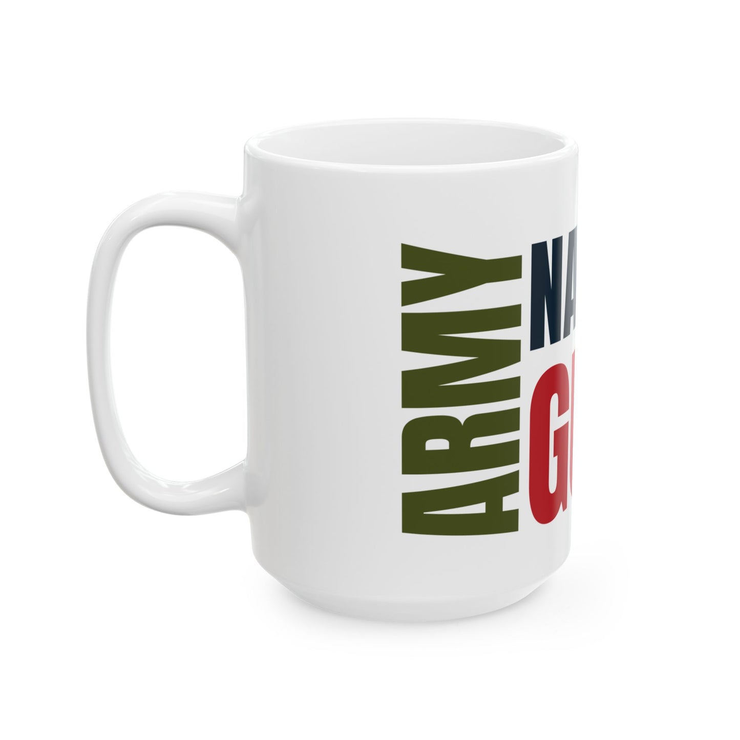 Army National Guard Coffee Mug, Patriotic Ceramic Mug, National Guard Coffee Cup, Military Gift for Veterans, Holiday Celebration Drinkware