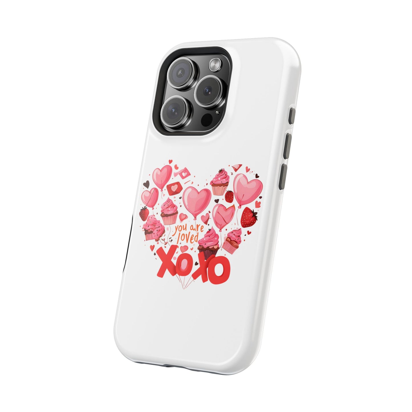 Valentine's Day Magnetic Tough Cases, Cute Phone Cover, Gift for Her, Love Heart Design, Personalizable Tech Accessory