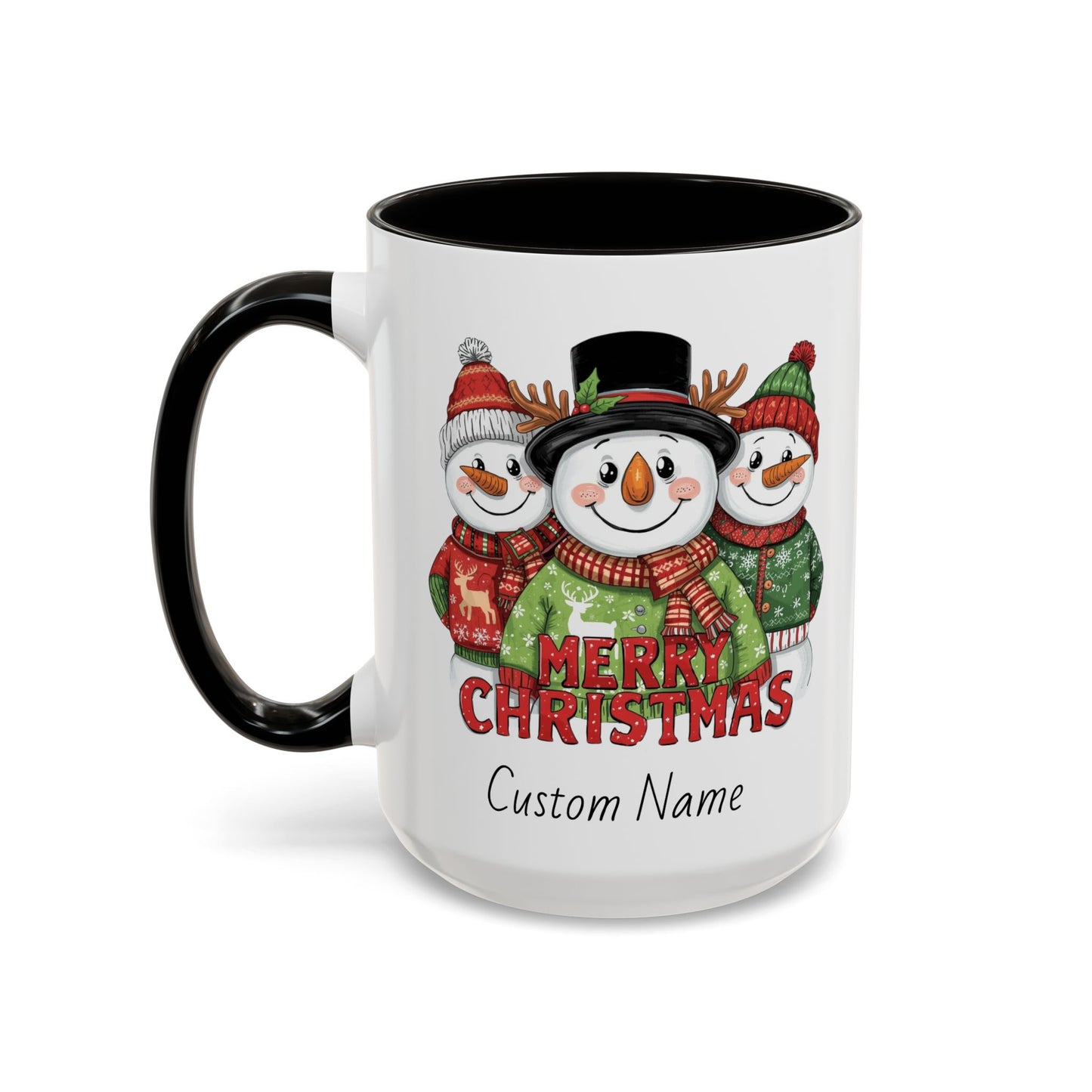 Cheerful Christmas Snowman Mug, Snowman Coffee Mug, Cute Christmas Mug, Snowman Gift for Her, Gift for Neighbors