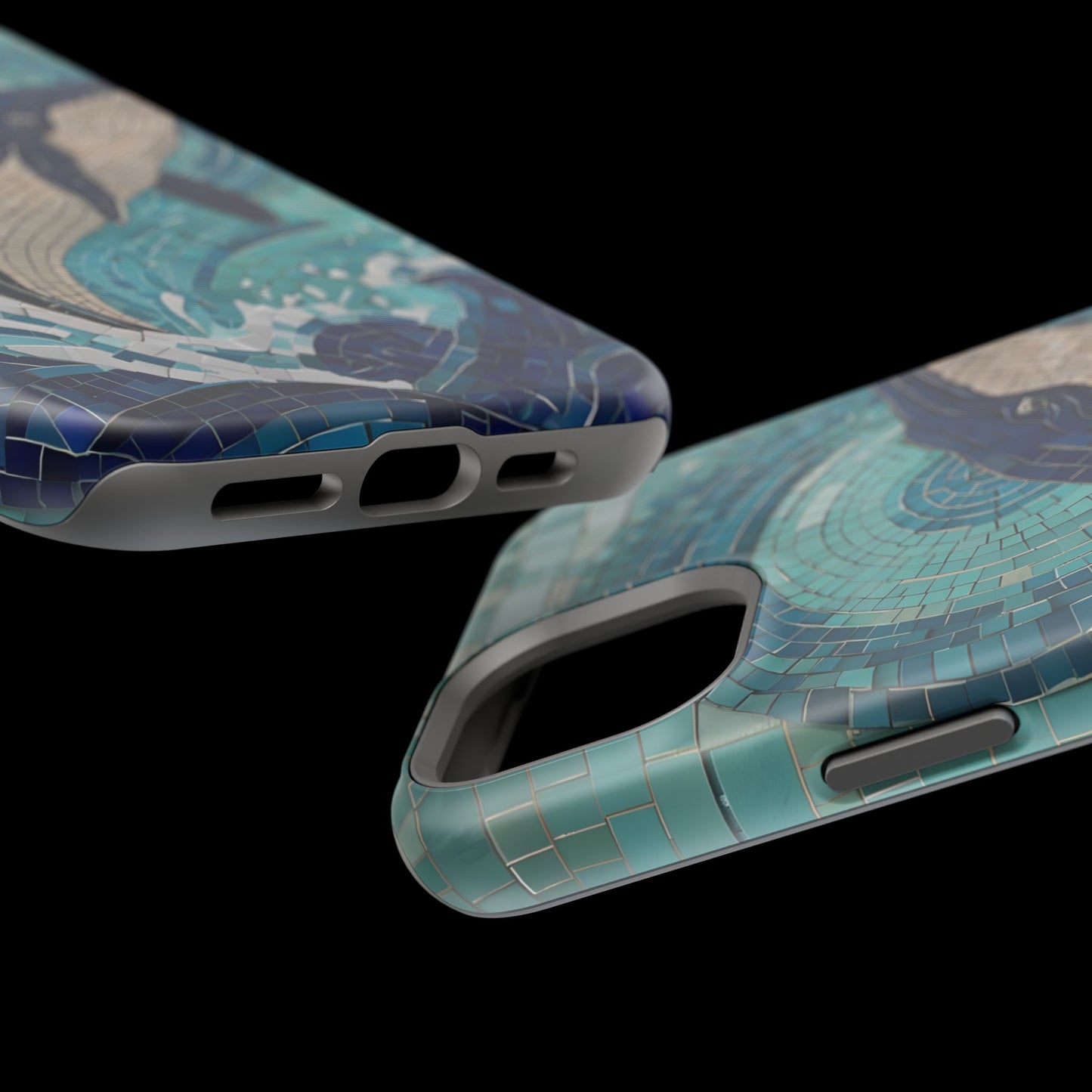 Whale Watching Mosaic iPhone Case, Whale Art, Unique Phone Case, Humpback Whale, Whale Gift, Marine Biology, Whale Watcher