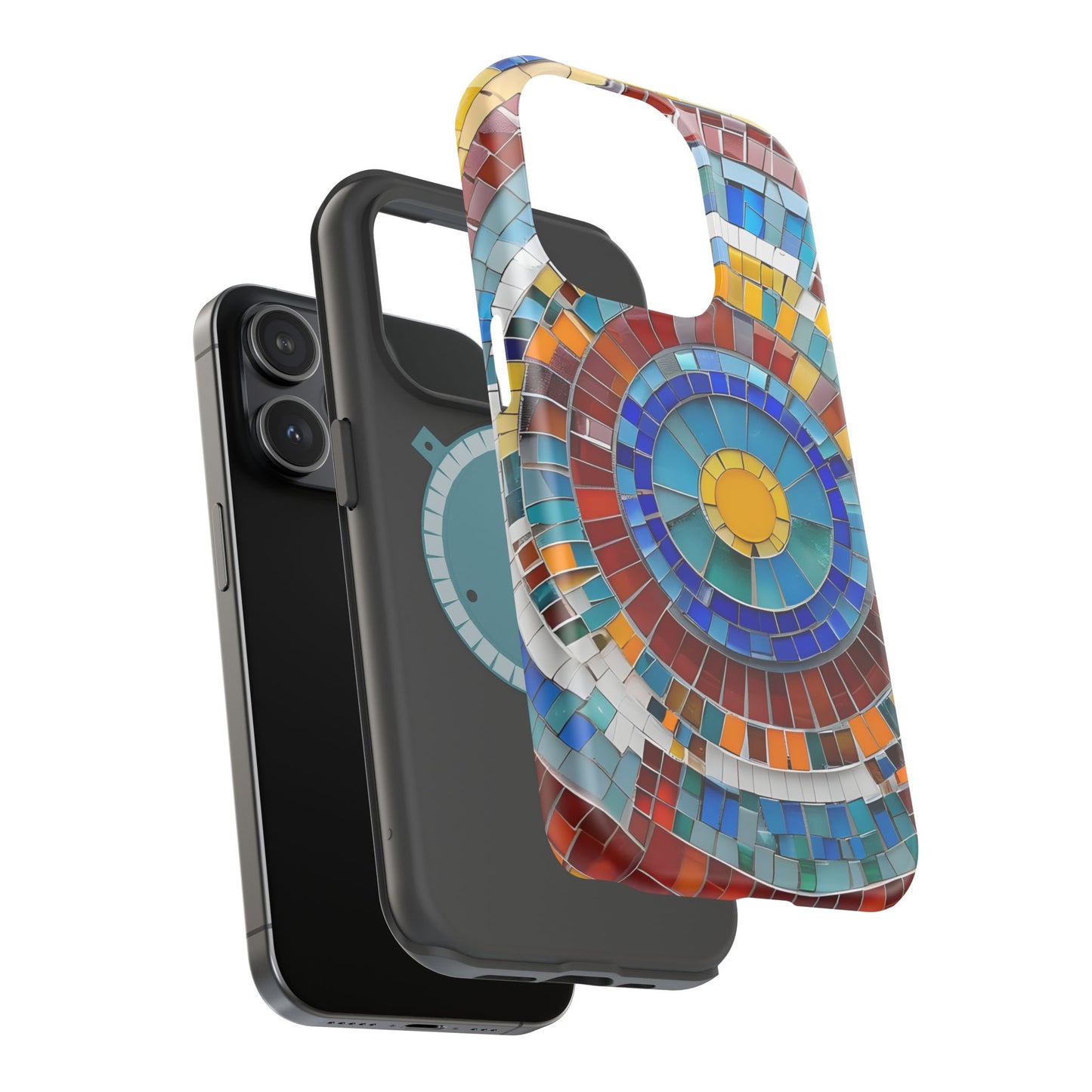 Vibrant Mosaic  iPhone Case - Colorful iPhone Cover, Unique Phone Accessory, MegSafe iPhone cover