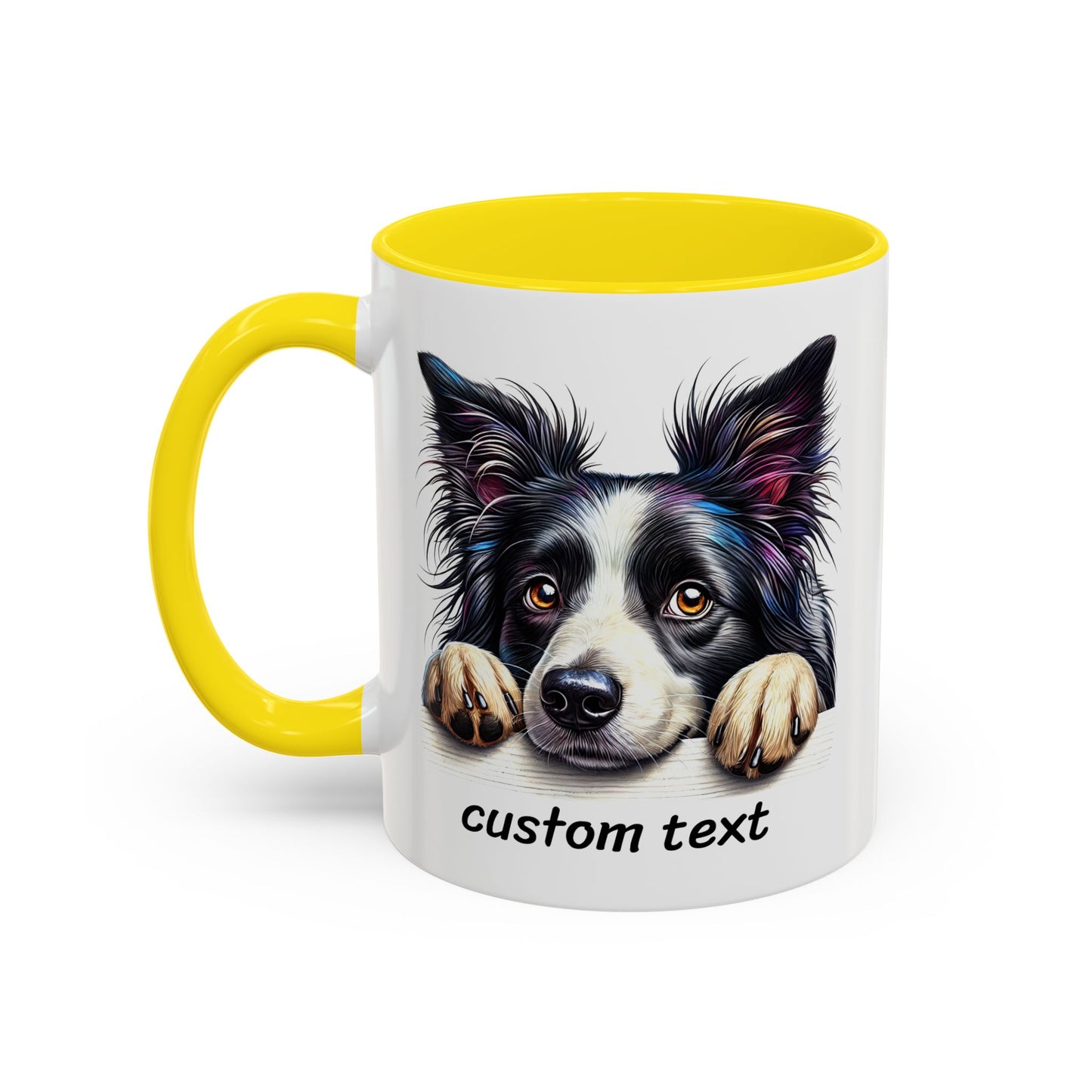 Funny Dog Lover Border Collie Accent Mug - "Dog is Friendly, I am Not"