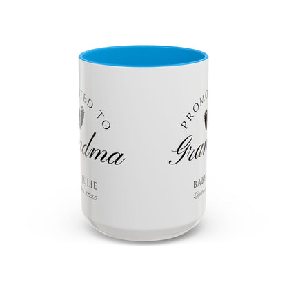 Promoted to Grandma Mug, Pregnancy Announcement Coffee Cup, Baby Reveal Gift, New Grandparent Mug, Grandma to Be Gift, Custom Baby Announcement