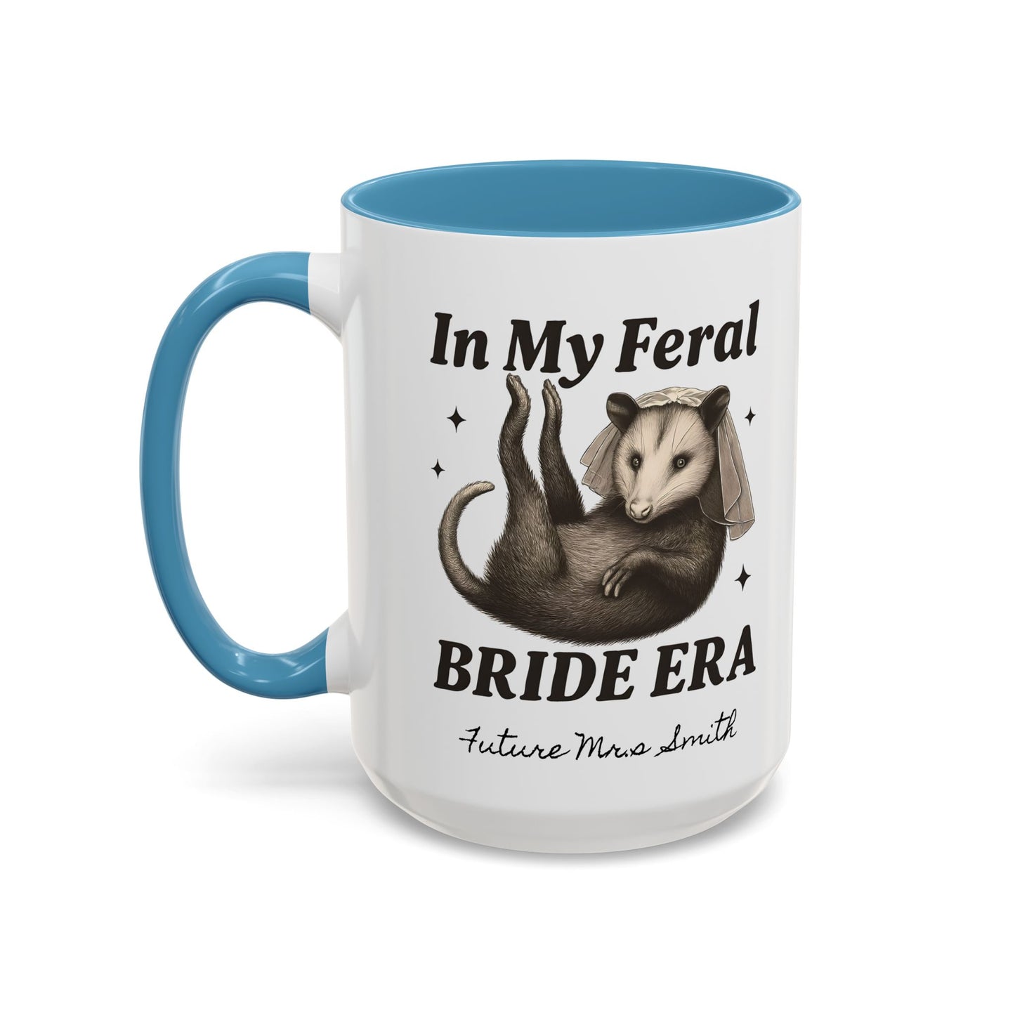 Feral Bride Era Coffee Mug, Funny Bride Mug, In My Feral Era Mug, Opossum Bride Mug, Bride Gift Idea, Quirky Bride Gift