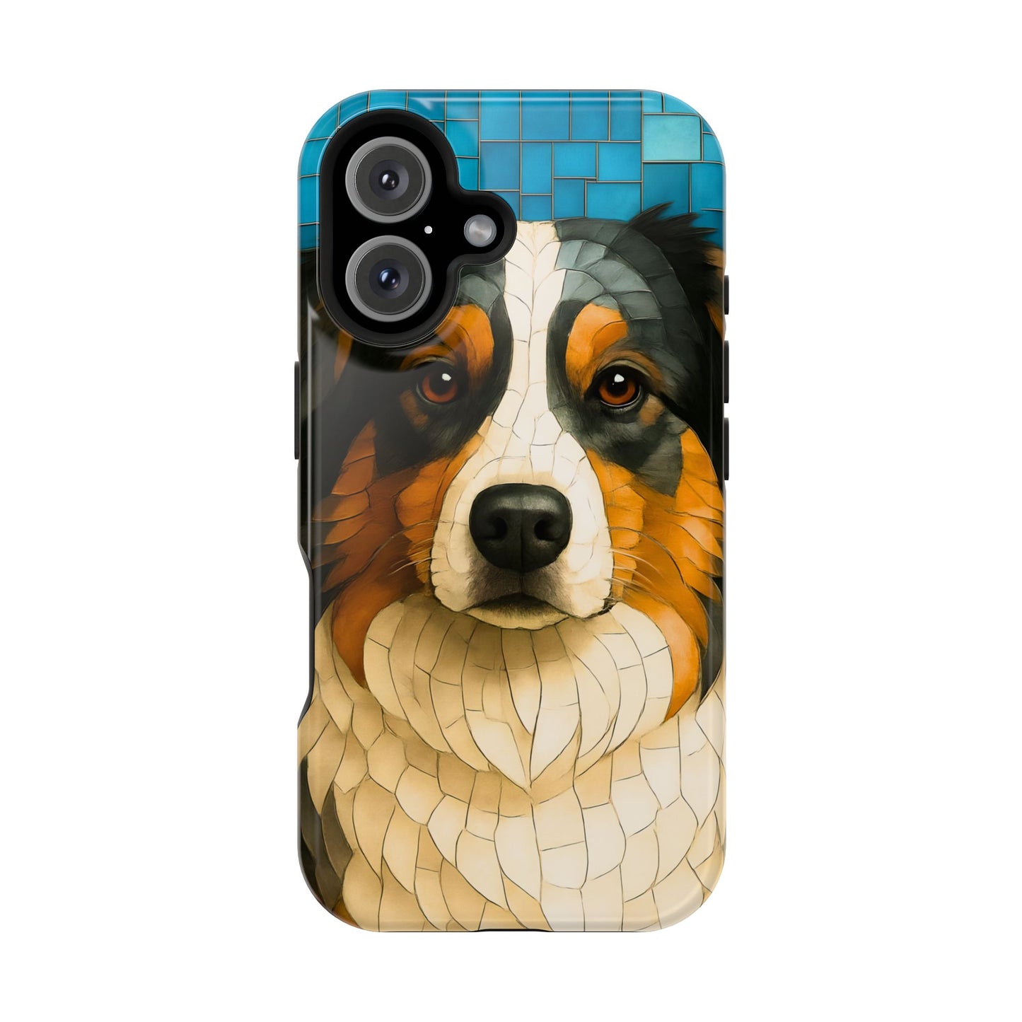 Australian Shepherd Mosaic Phone Case, iPhone Dog Case, Dog Lover Gift, Shepherd Dog Cover, Dog Phone Protector