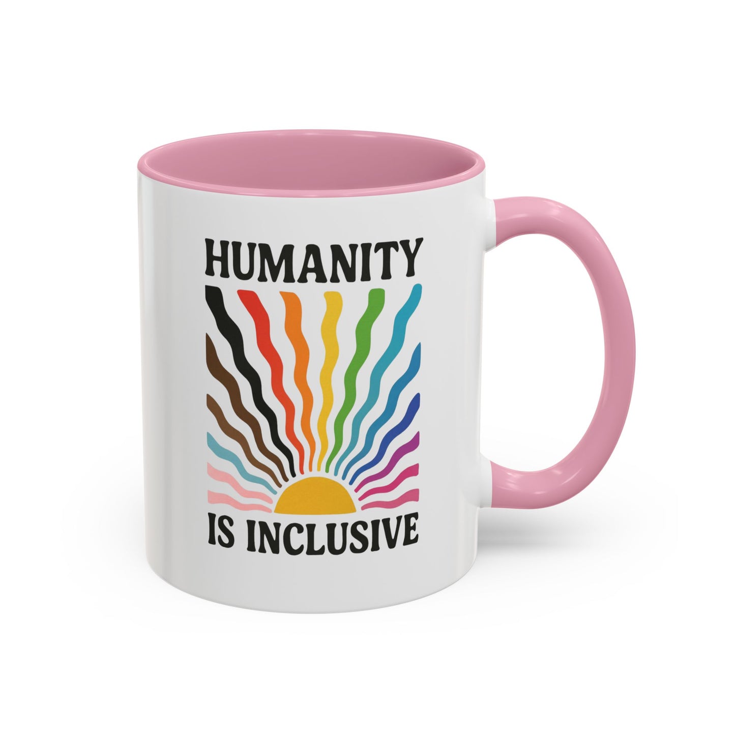 Pride Month Inclusive Humanity Coffee Mug, Pridemonth Merch, Bisexual Mug, Queer Mug, LGBT Mug, Lesbian Pride Mug