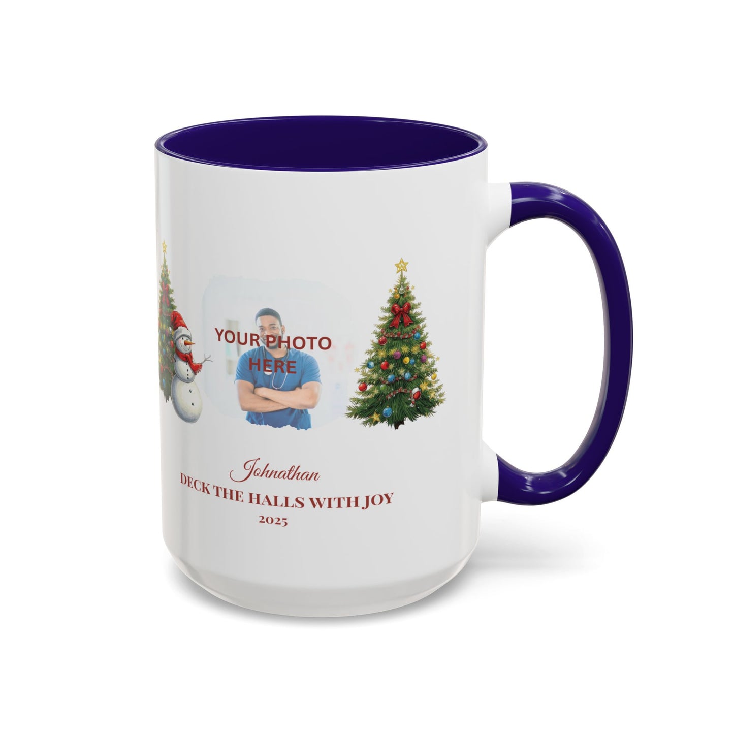 Personalized Snowman Mug with Custom Photo – Cute Christmas Cocoa Cup, Holiday Gift for Neighbors, Snowman Coffee Mug 2025