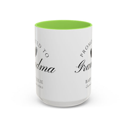 Promoted to Grandma Mug, Pregnancy Announcement Coffee Cup, Baby Reveal Gift, New Grandparent Mug, Grandma to Be Gift, Custom Baby Announcement