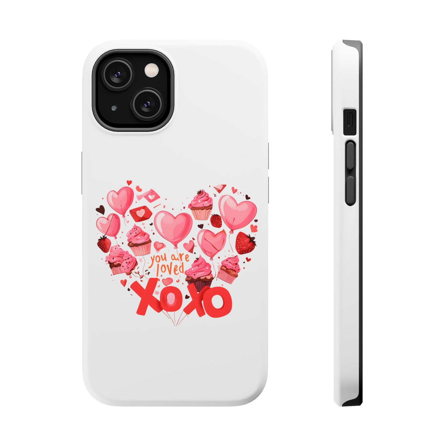 Valentine's Day Magnetic Tough Cases, Cute Phone Cover, Gift for Her, Love Heart Design, Personalizable Tech Accessory