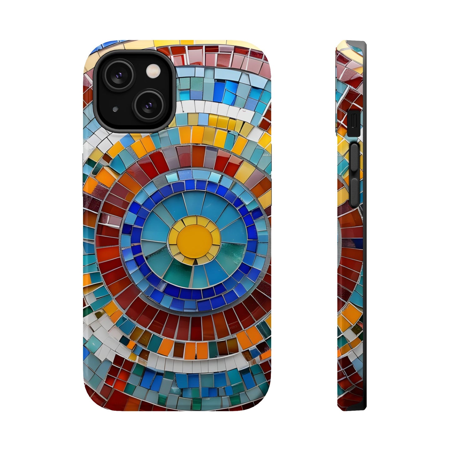 Vibrant Mosaic  iPhone Case - Colorful iPhone Cover, Unique Phone Accessory, MegSafe iPhone cover