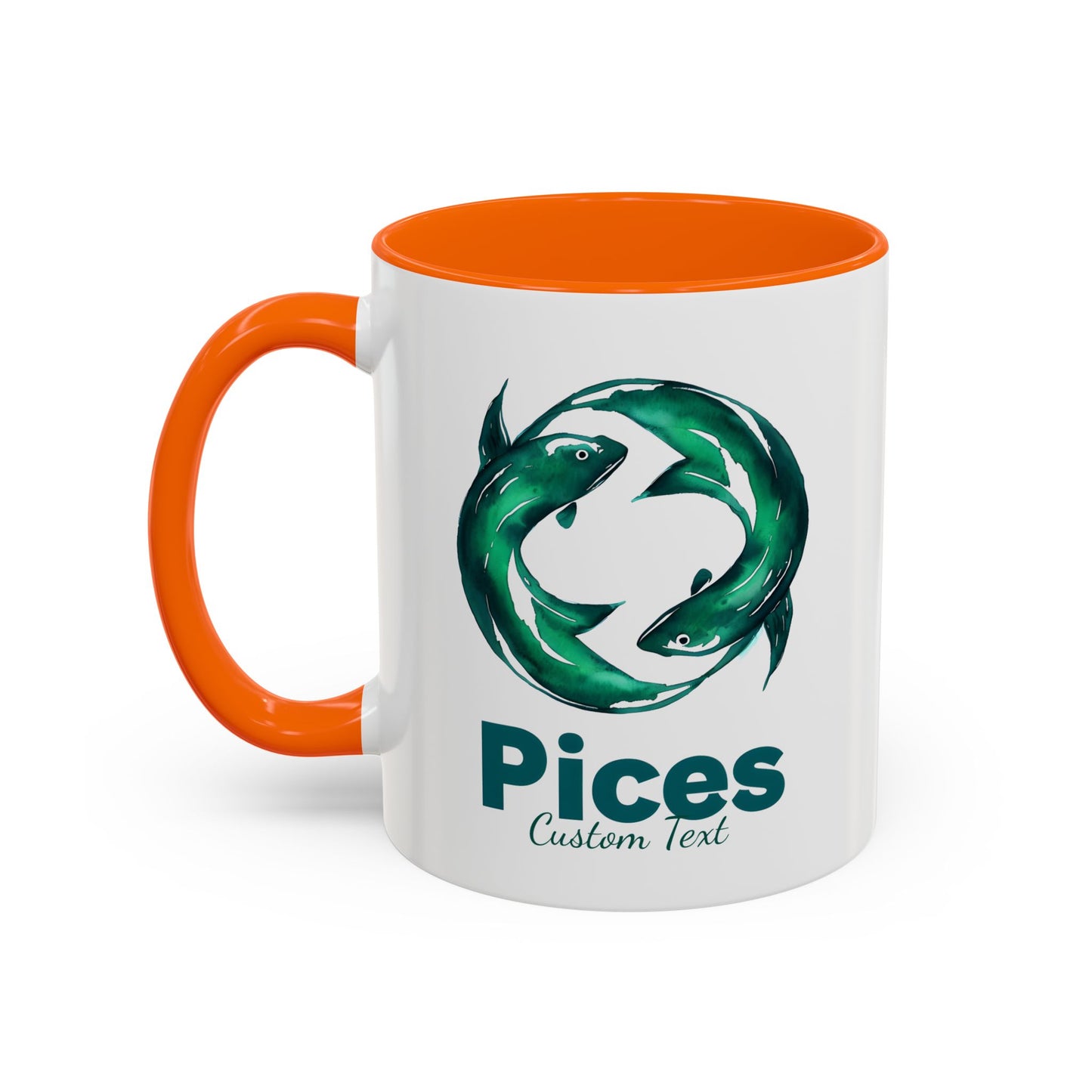 Personalized Pisces Accent Coffee Mug, Zodiac Mug, Astrology Mug, Zodiac Sign Mug, Custom Zodiac Gift, Pisces Birthday Gift