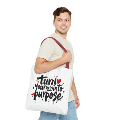Enneagram 4 Inspirational Tote Bag, Turn Your Pain Into Purpose, Enneagram Type 4, Self Growth, Personality Types