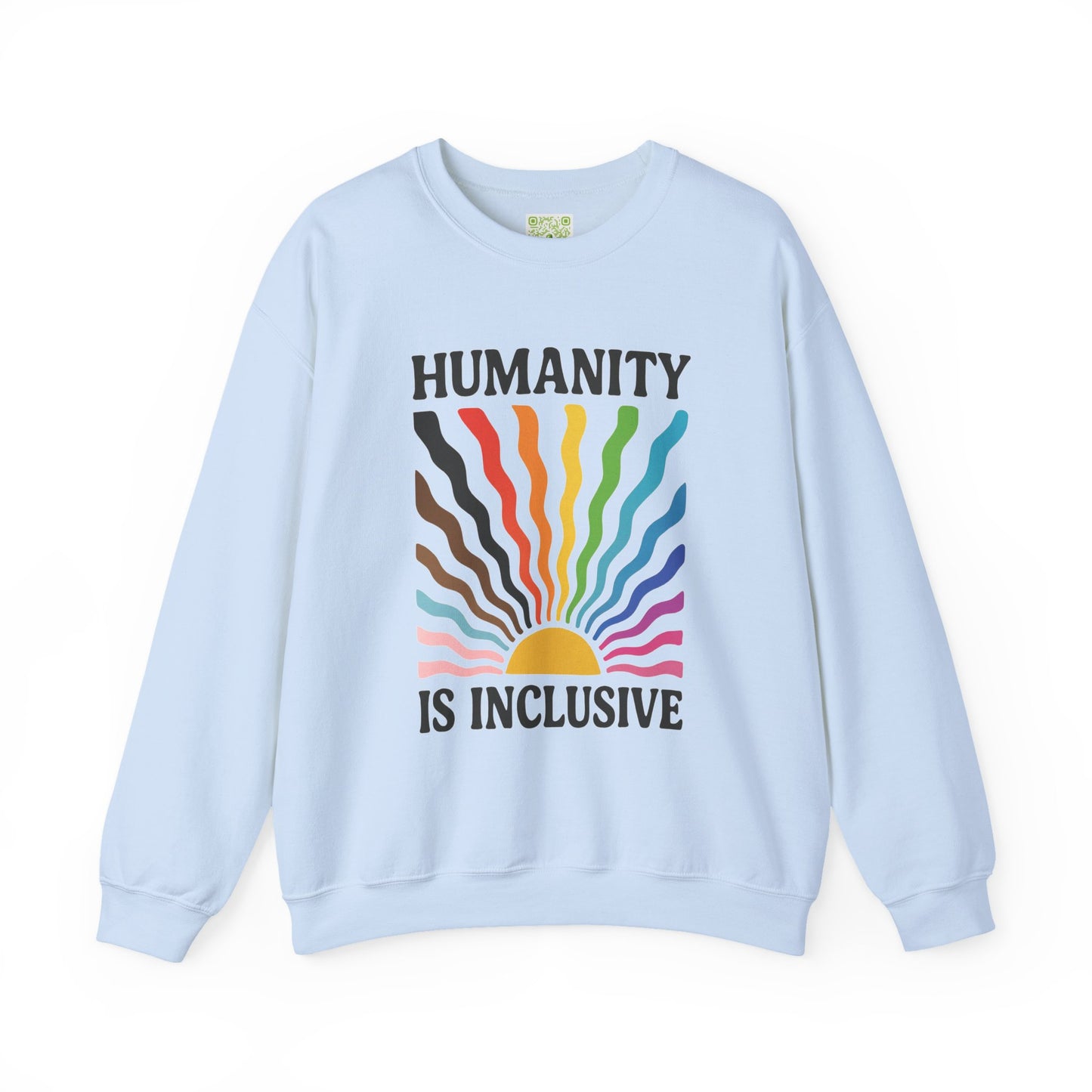 Pride Month Crewneck Sweatshirt, Humanity is Inclusive, LGBT Shirt, Lesbian Pride, Bisexual, Transgender, Equal Rights, pridemonth