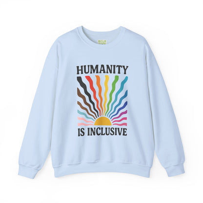 Pride Month Crewneck Sweatshirt, Humanity is Inclusive, LGBT Shirt, Lesbian Pride, Bisexual, Transgender, Equal Rights, pridemonth