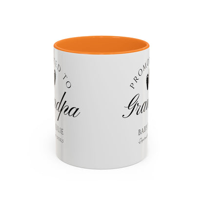 Promoted to Grandpa Mug, Personalized New Grandpa Gift 2025, Custom Baby Announcement Coffee Cup, Pregnancy Reveal for Grandfather, First Grandchild Gift