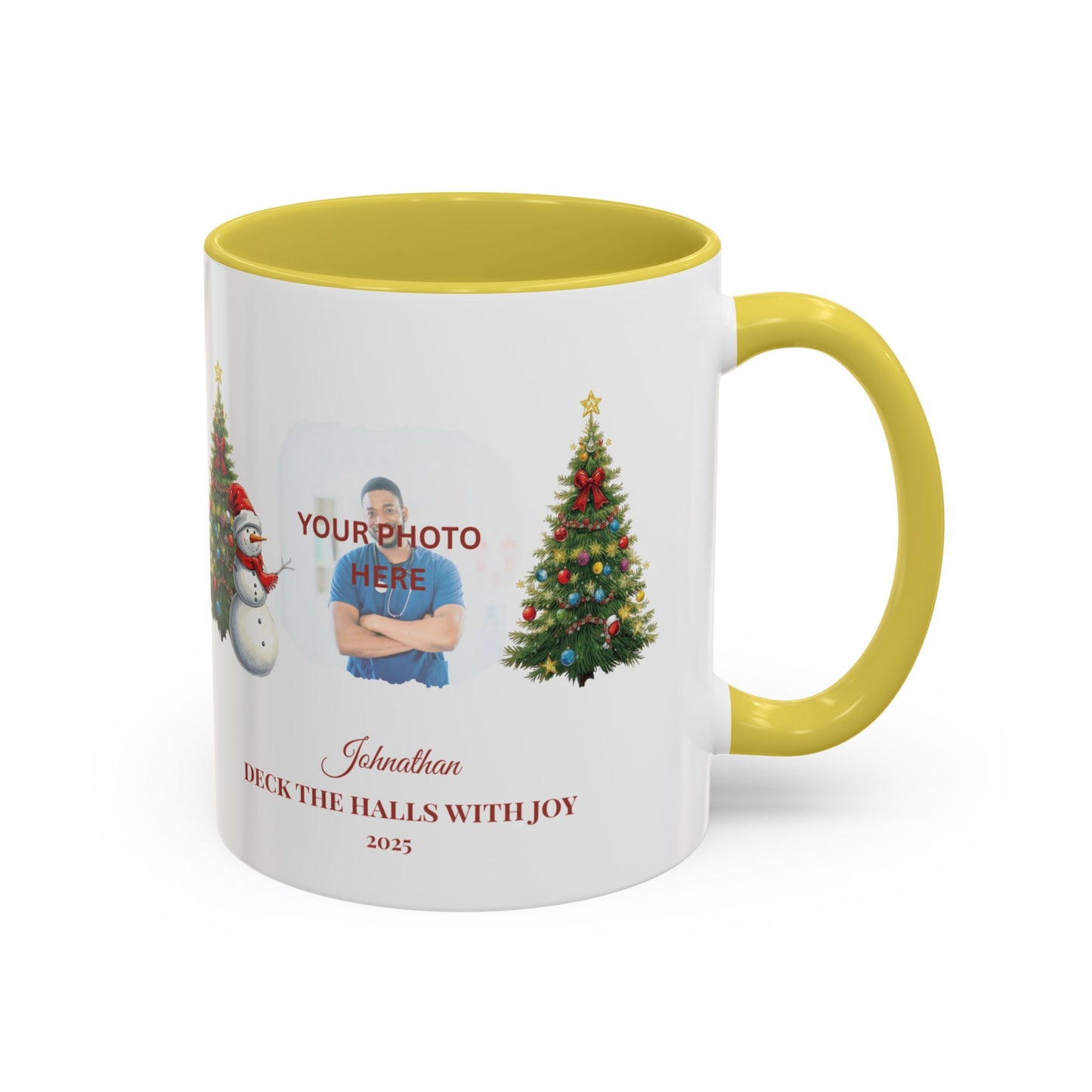 Personalized Snowman Mug with Custom Photo – Cute Christmas Cocoa Cup, Holiday Gift for Neighbors, Snowman Coffee Mug 2025