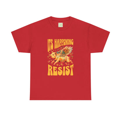 When Pigs Fly Resist Shirt, Flying Pig Tee, Pigs with Wings, Pig Lover Gift, Cute Pig Shirt, Pig Tshirt, Piglet