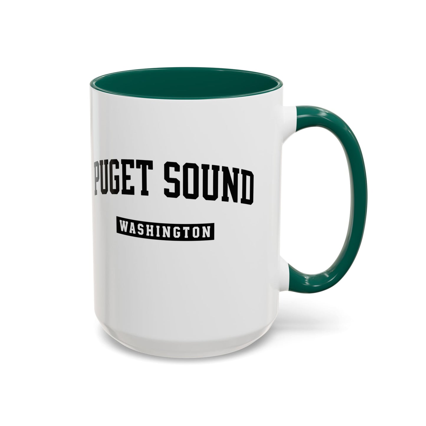 Seattle, Tacoma, Puget Sound Washington Accent Coffee Mug, Tacoma, Puget Sound Gift, Puget Sound WA, Washington Souvenir, Puget Sound Mug