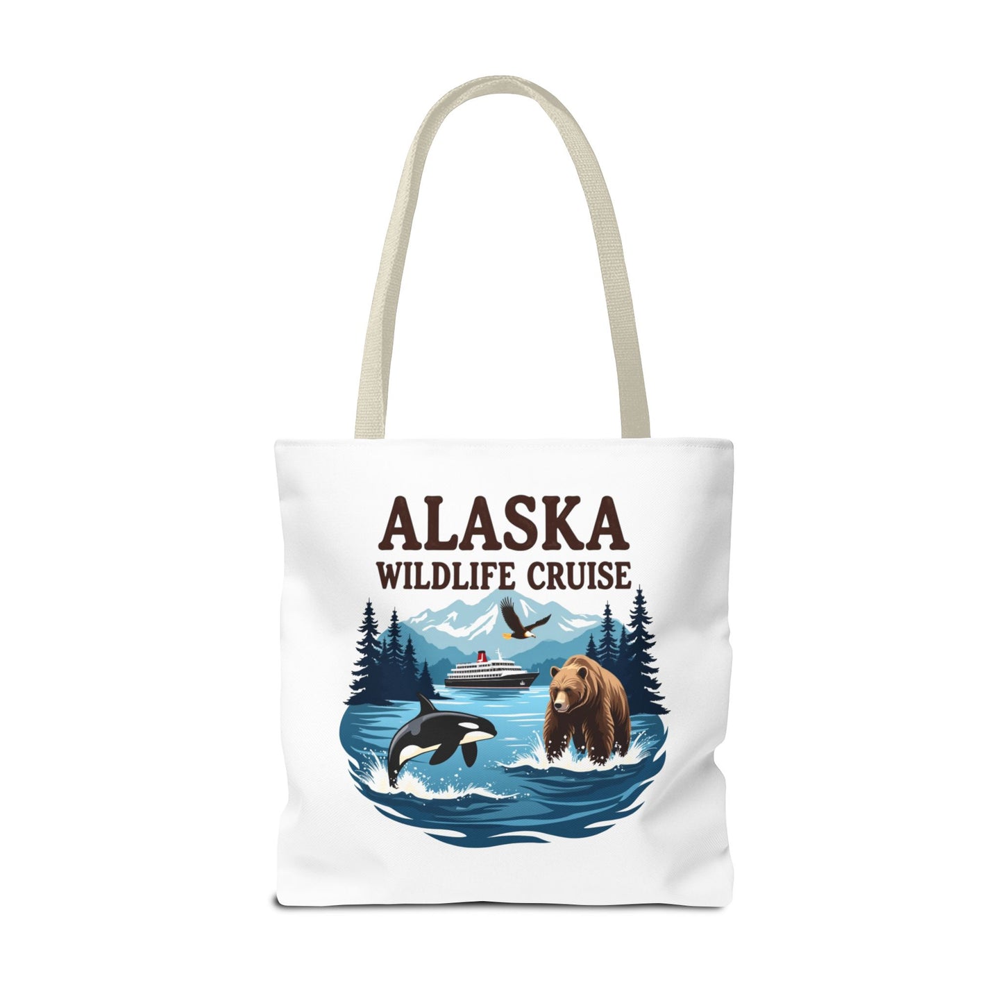 Alaska Wildlife Cruise Tote Bag, Adventure Lovers Gift, Cruise Squad 2025, Alaska Vacation Tote Bag, Alaskan Cruise Tote