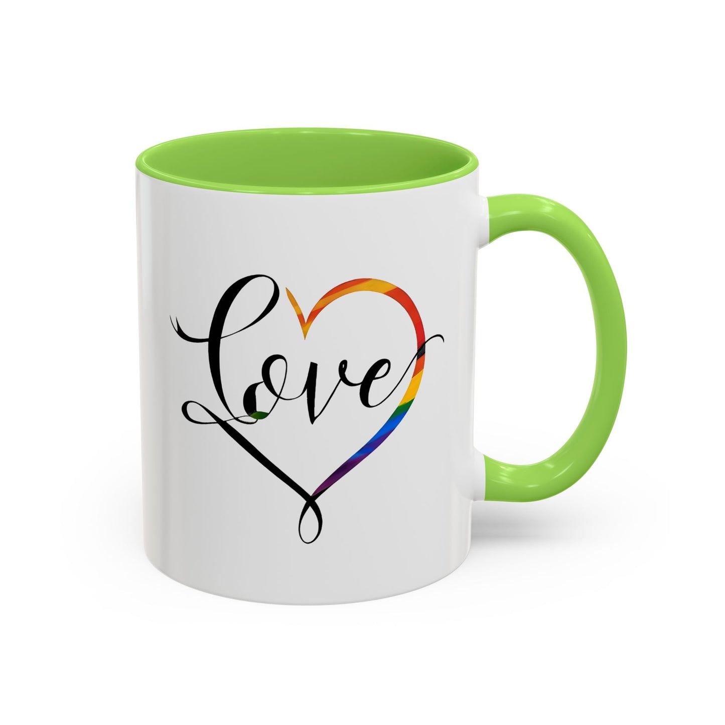 Celebration Rainbow Heart Mug  - Celebrate Diversity and Unity  - Valentine's Gift - Pride Celebration Mug
