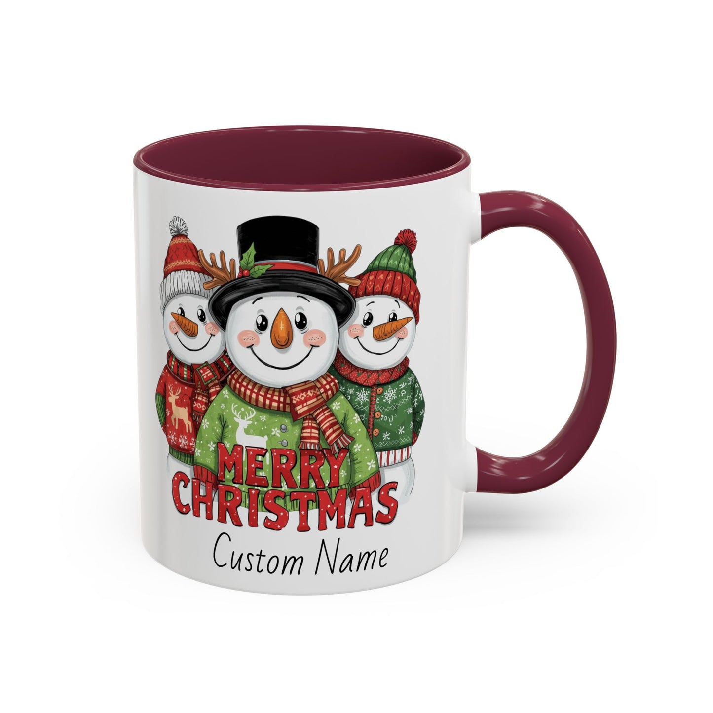 Cheerful Christmas Snowman Mug, Snowman Coffee Mug, Cute Christmas Mug, Snowman Gift for Her, Gift for Neighbors