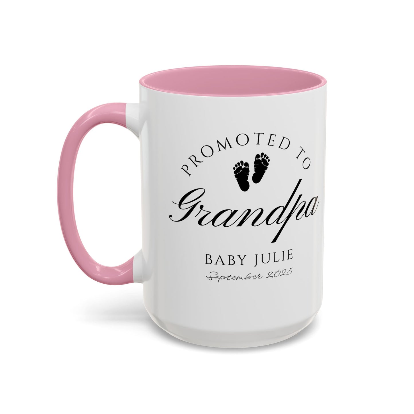 Promoted to Grandpa Mug, Personalized New Grandpa Gift 2025, Custom Baby Announcement Coffee Cup, Pregnancy Reveal for Grandfather, First Grandchild Gift