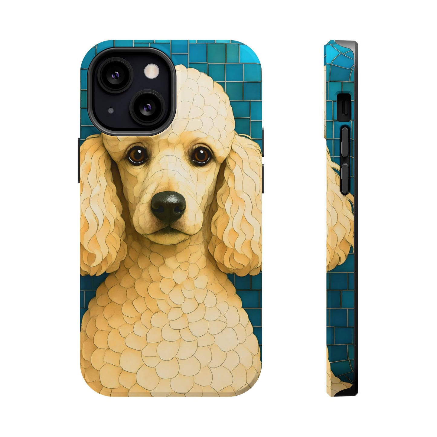 Poodle Mosaic Phone Case, White Poodle Case, Black Poodle Phone Cover, Dog iPhone Case, Dog Lover Gift