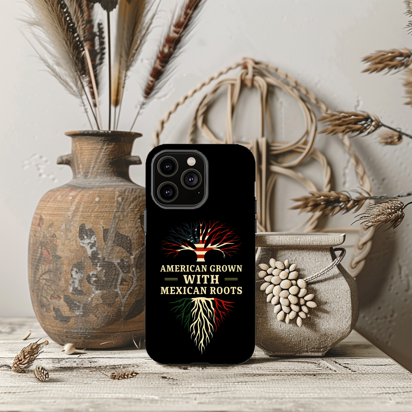 American Grown Magnetic Phone Case, Custom Tough Phone Cover, Unique Phone Accessory, Gift for Her, Multicultural Pride