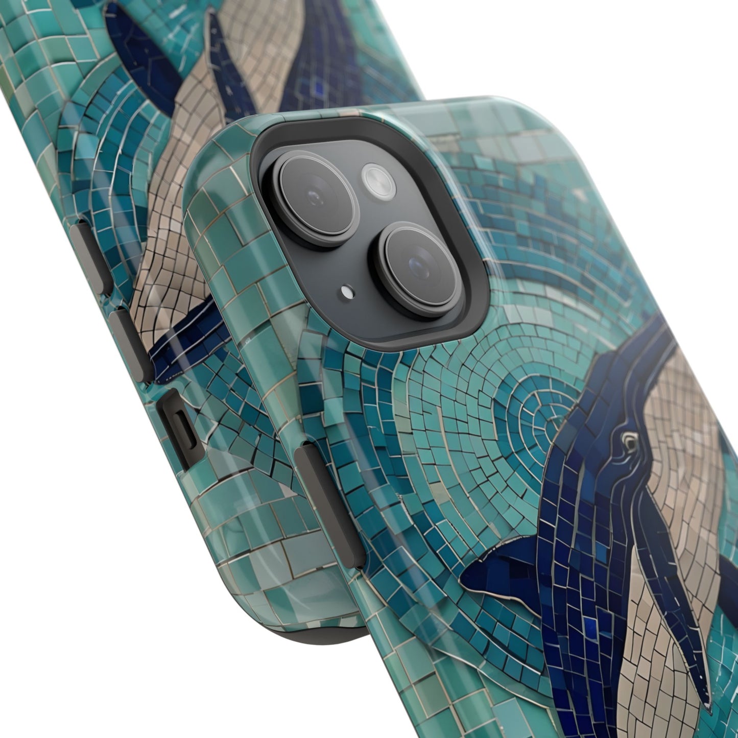 Whale Watching Mosaic iPhone Case, Whale Art, Unique Phone Case, Humpback Whale, Whale Gift, Marine Biology, Whale Watcher