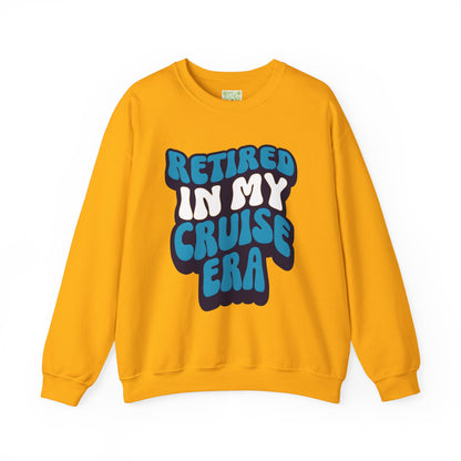 Retired in My Cruise Era Crewneck Sweatshirt, Travel Lovers, Unisex Sweatshirt, Cruise Vibes, Retirement 2025, Retro Cruise