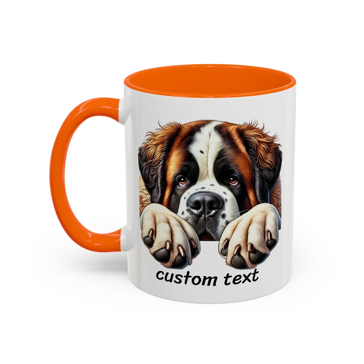 Funny Dog Lover Saint Bernard Accent Mug - "Dog is Friendly, I am Not"