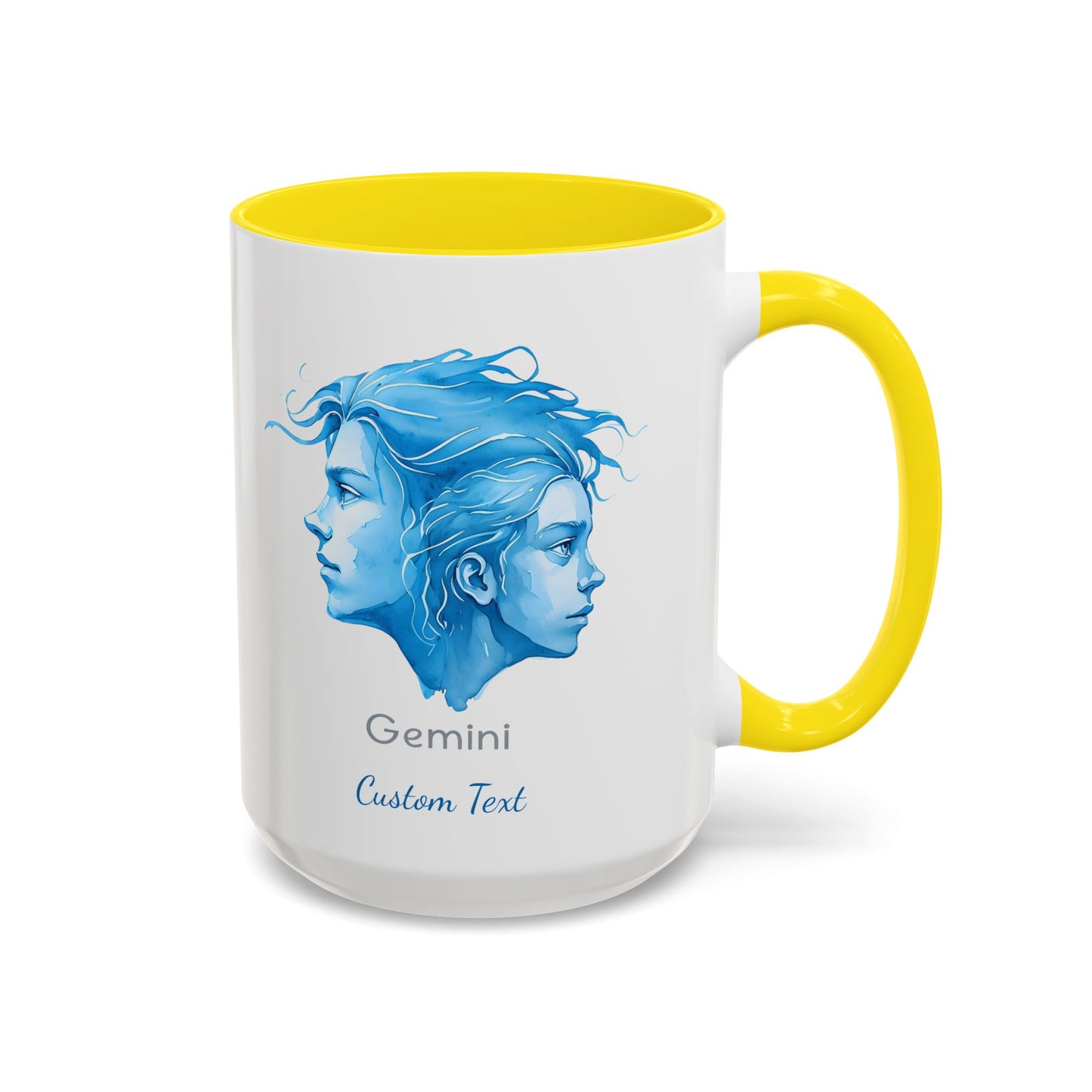 Personalized Gemini Accent Coffee Mug, Zodiac Mug, Astrology Mug, Gemini Birthday Gift, Gemini Zodiac Gift, Custom Zodiac Gift