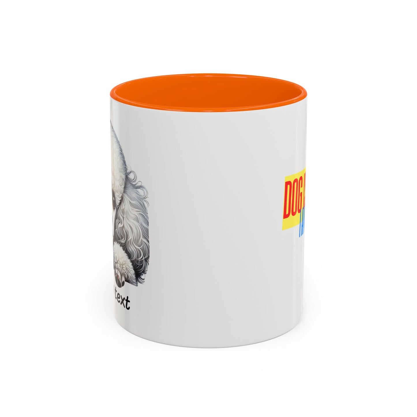 Funny Dog Lover Poodle Accent Mug - "Dog is Friendly, I am Not"