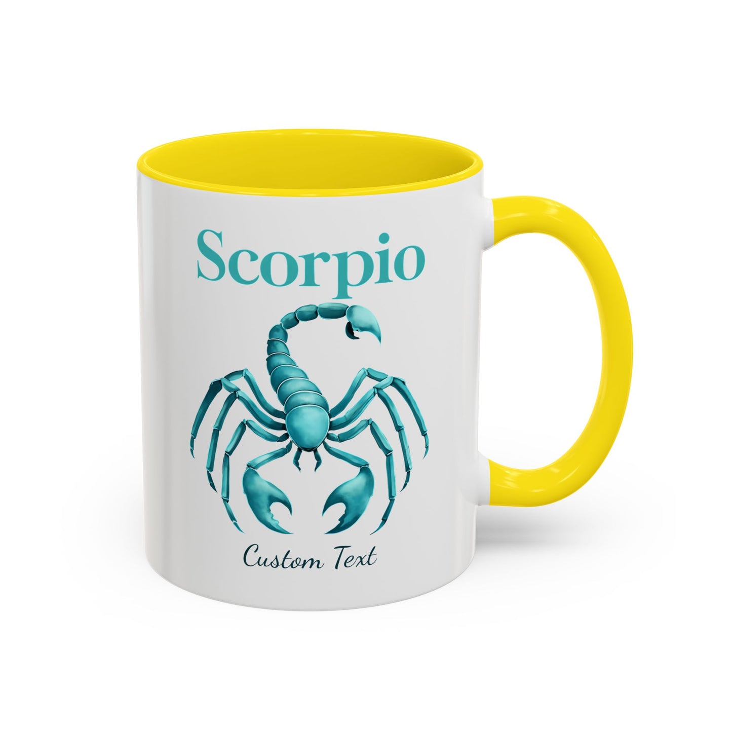Personalized Scorpio Zodiac Accent Coffee Mug, Astrology Mug, Zodiac Sign Gift, Custom Scorpio Birthday Gift