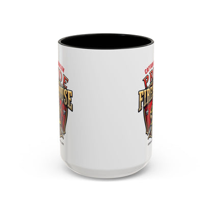 Personalized Pride of the Firehouse Shield Mug, Fire Department, Fire Fighter Gift, Firefighter Mug, Firefighter Dad Gift