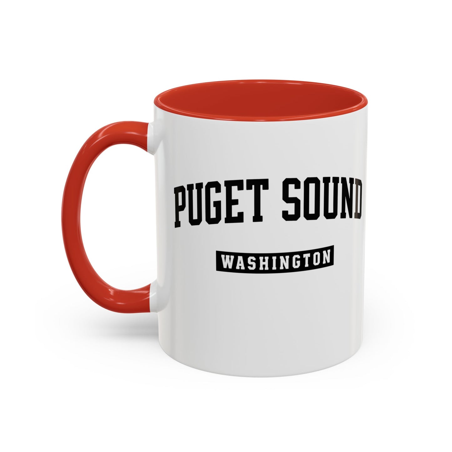 Puget Sound Washington Accent Coffee Mug, Tacoma, Puget Sound Gift, Puget Sound WA, Washington Souvenir, Puget Sound Mug