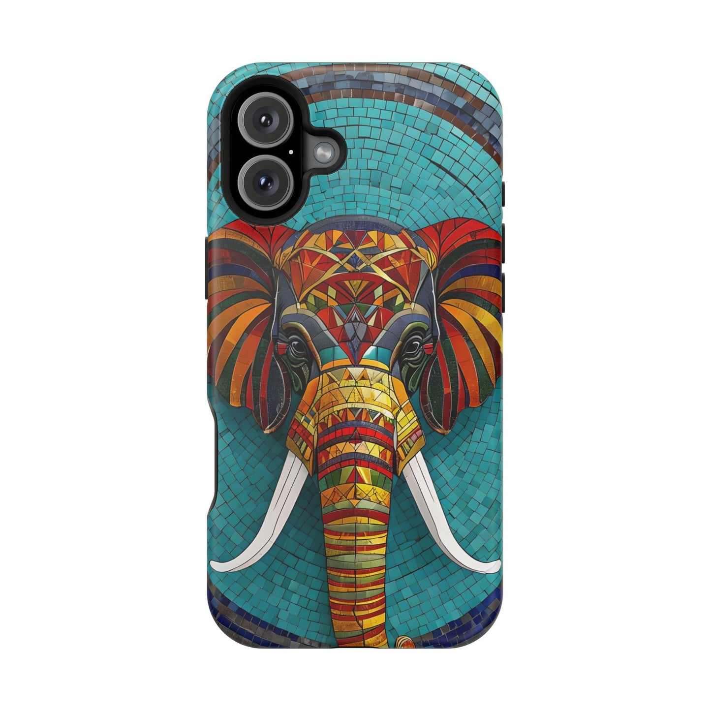 Artistic Elephant Phone Case, Elephant Case, Trendy iPhone Case, Elephant Lover Gift, Unique iPhone Case, Mosaic Design